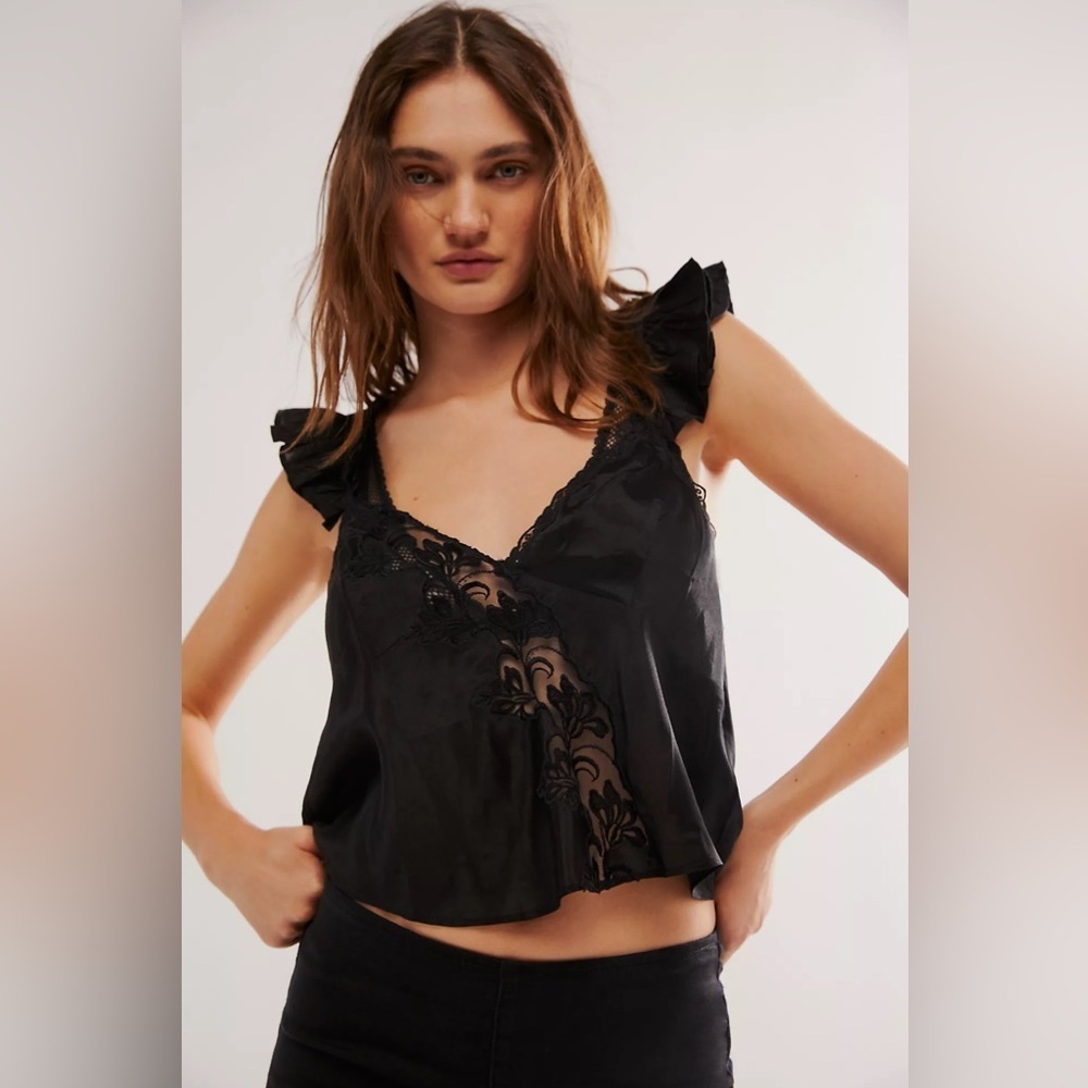 *NWT* Free People Harmony Lace Inset Tank